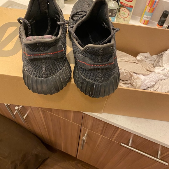 Yeezy 350 static blacks sz 12 - Picture 3 of 4